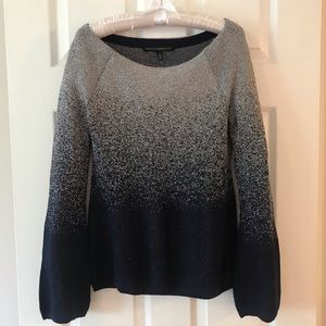 WHBM Navy & silver shimmer sweater
